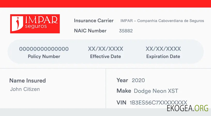 Carte d'assurance maladie du Cap Vert